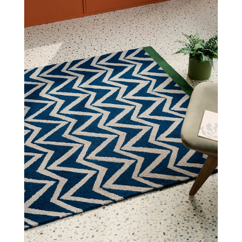 Dhurrie Handmade Geometric Area Rug, Rectangle 6'6" x 9'2"