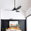 Ventilateur de plafond moderne à 3 pales de 52 po avec lumière DEL et télécommande Ladedra-371305617