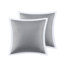 Édredon pour grand lit 8 pièces - Superbe broderie blanche et grise avec bourre de literie, taies décoratives, coussins décoratifs euro-120953420-120953418