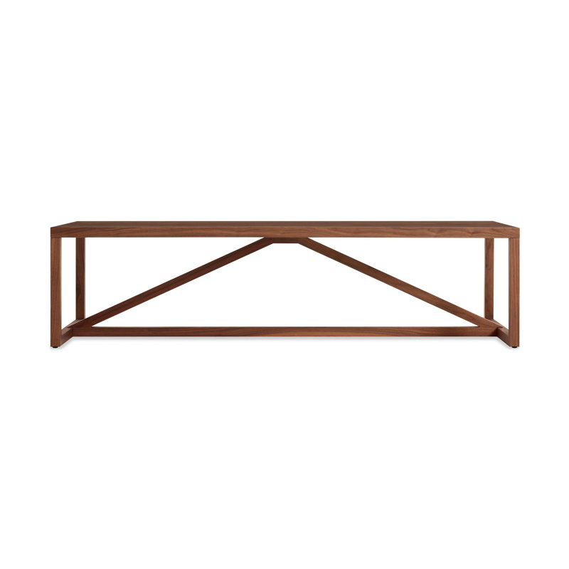 Strut Coffee Table, Walnut, 14" H x 54" L x 20" W