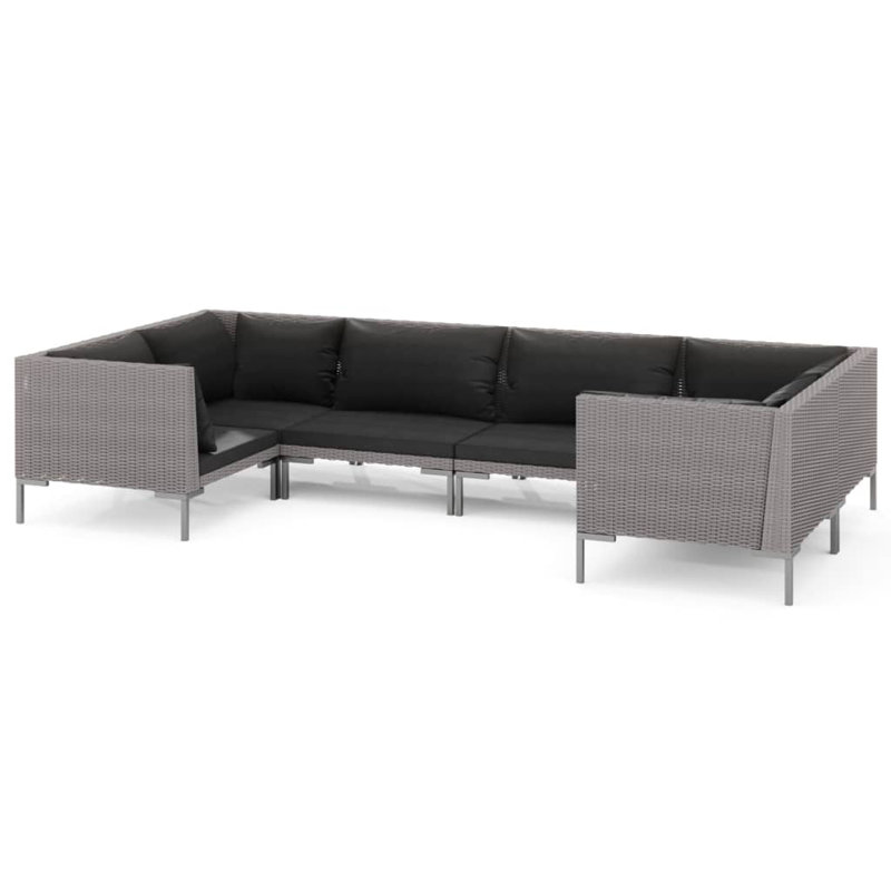 Leeda 280cm Wide Patio Sectional with Cushions