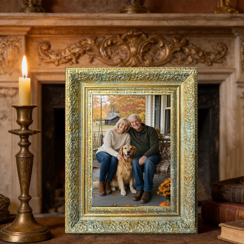 Cadre 3 photos doré antique pour décor de salon et de photos 8 "x 10", Antique Gold, 3, 8" W x 10" H