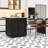 Sleek Multi-Use Kitchen Island with Retractable Dining Area, Ample Storage, and Integrated Charging-1908494270