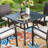 Salem 4 - Person Patio Dining Set Umbrella Hole Included Square Table with Cushions Included