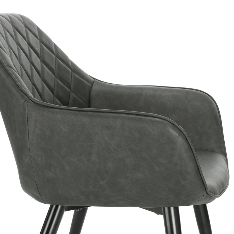 Wetumka Upholstered Chair, Anthracite