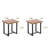 Two-Piece Sofa Table Set With Metal Legs