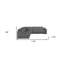 Canapé modulaire inclinable en U cinq pièces en cuir italien gris clair avec console-138649580