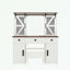 Bureau de maquillage avec miroir lumineux, tabouret de rangement et station de charge