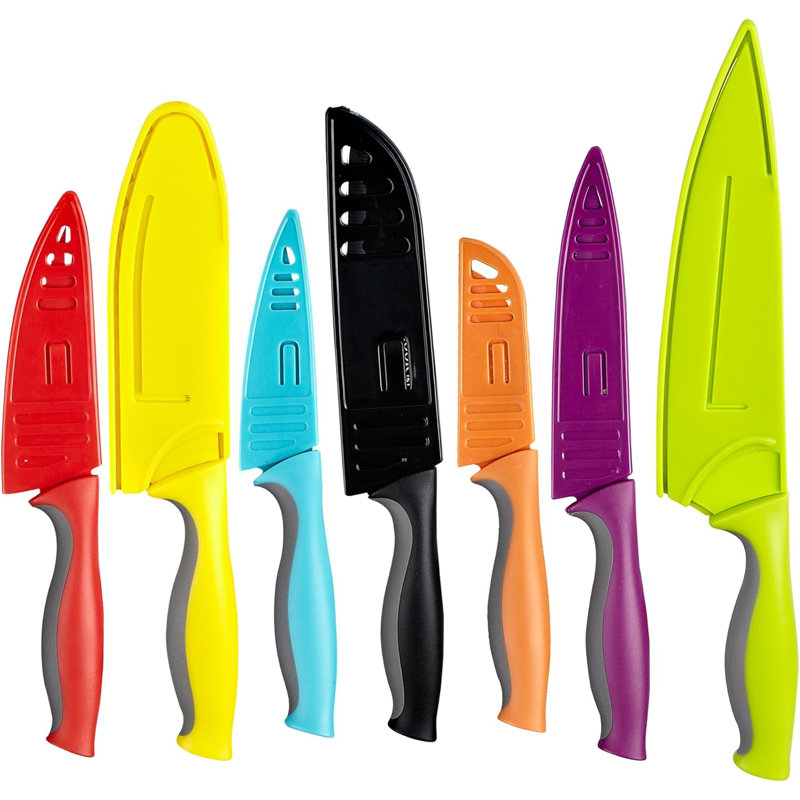 Cook N Home Coated Carbon Stainless Steel 14-Piece Knife Set