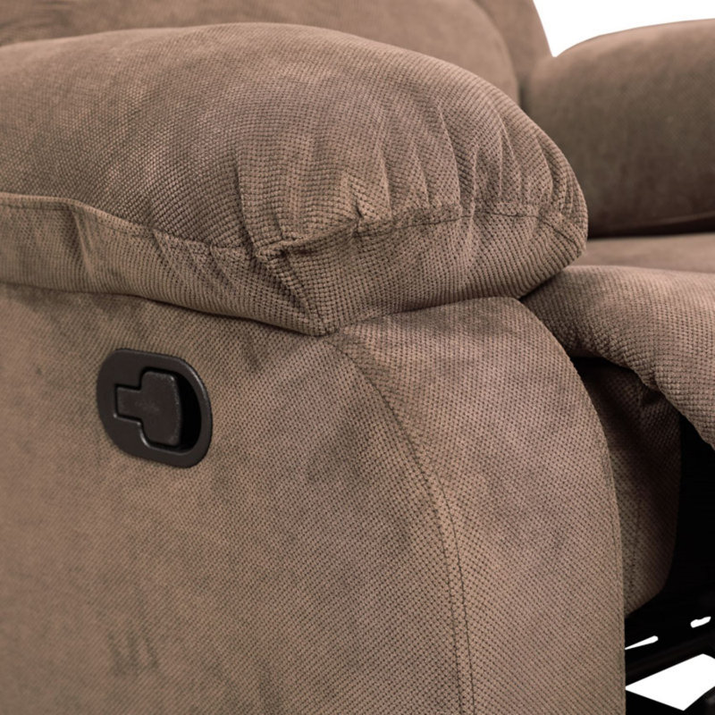 Fauteuil inclinable Ashani, Velours côtelé, Brun