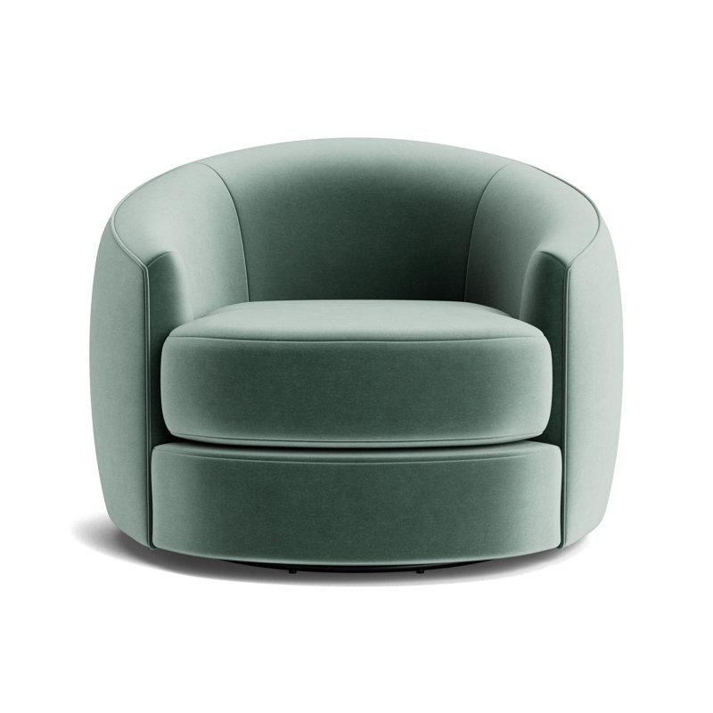 Giselle Full Swivel Chair, Performance Velvet - Jade