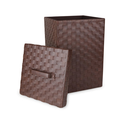 Vivaldi Woven Leather Laundry Hamper