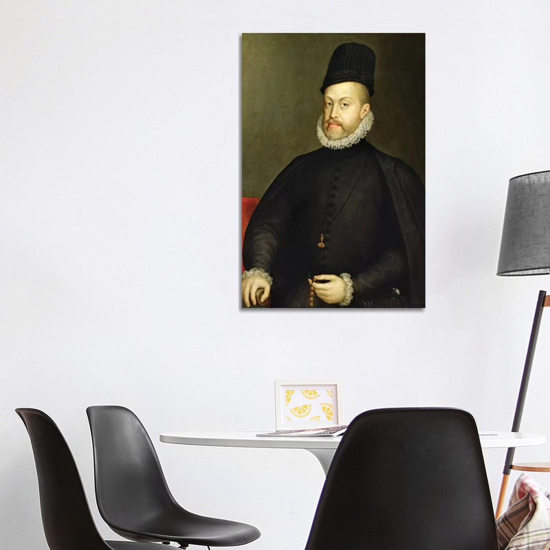 Philip II, C.1565 (Partially Restored) by Sofonisba Anguissola - Wrapped Canvas Painting, 101.6cm H x 66.04cm W  x 1.91cm D