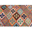 Tapis géométrique en laine tissé à la main rectangulaire de 6 pi 9 po x 9 pi 6 po Kemiyah