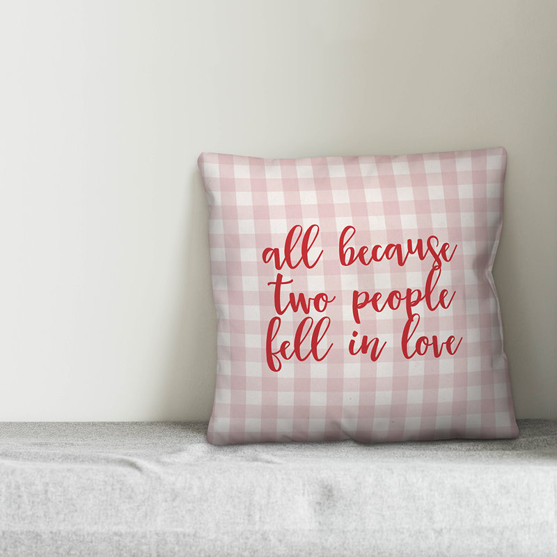Plaid Throw Pillow, Pink/Red, Throw Pillow