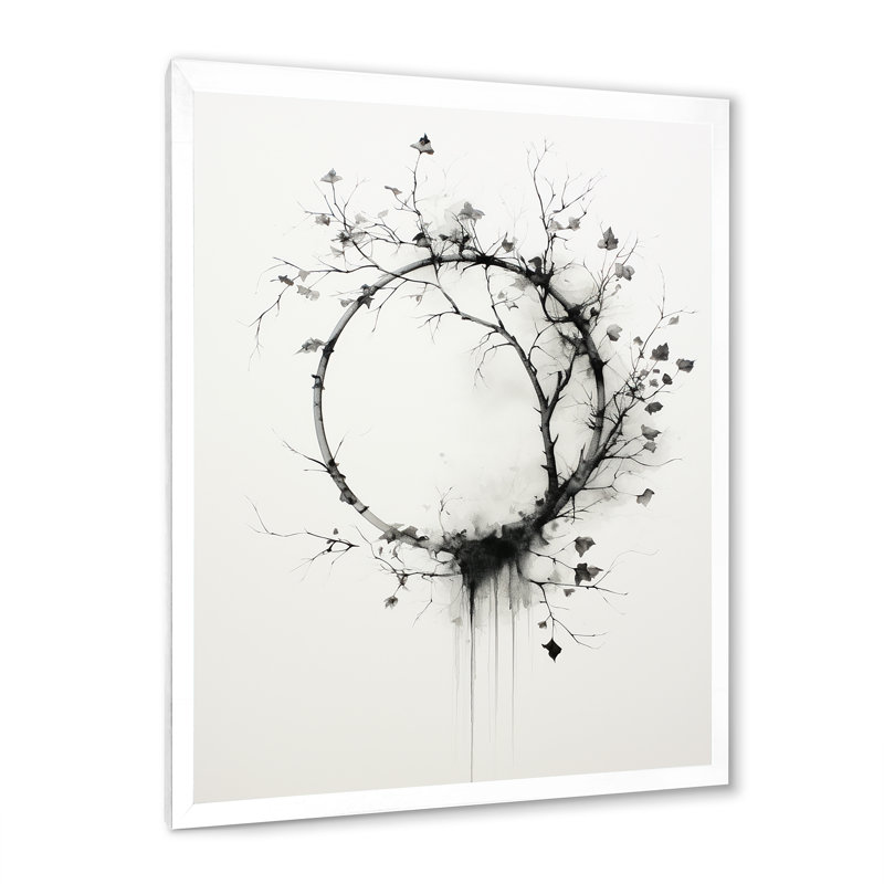 Couronne noire et blanche simple - Art mural encadré couronne, H 20 po x l 12 po x P 1 po, Cadre simple blanc
