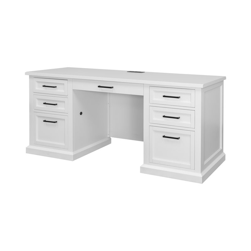 Elsabeth 68'' W Rectangular Standard Desk and Hutch