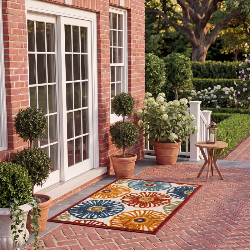 Tapis d'intérieur / extérieur floral Kellems Performance, Rectangle 3 pi x 5 pi