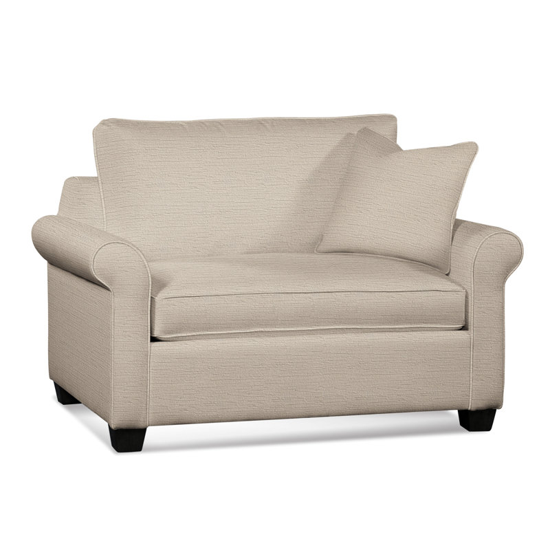 Park Lane Sleeper Sofa, Eggshell Crypton Performance; 0884-93, Air Dream Mattress, Black Finish