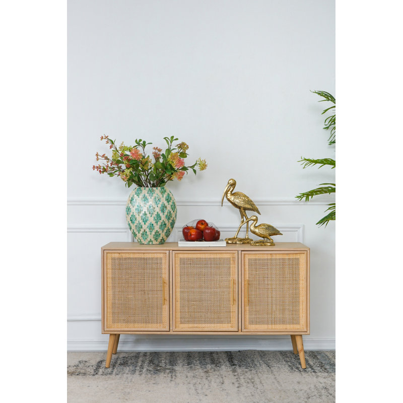 Meuble télé d'appoint en bois avec trois portes