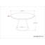 Table basse ronde à piédestal en bois d'acacia massif l 30 po avec base robuste Winnie