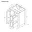 Meuble-lavabo 24 po avec lavabo Pelaga-661626125