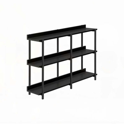 Accent Table, Console, Entryway, Narrow, Sofa, Living Room, Bedroom, Black Laminate, Black Metal, Contemporary, Modern