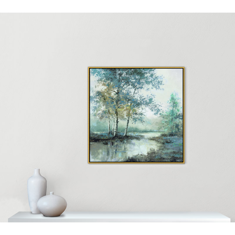 Spring's Grace II - Square Version Print par T.C. Chiu, H 37,5 po x l 37,5 po, Doré