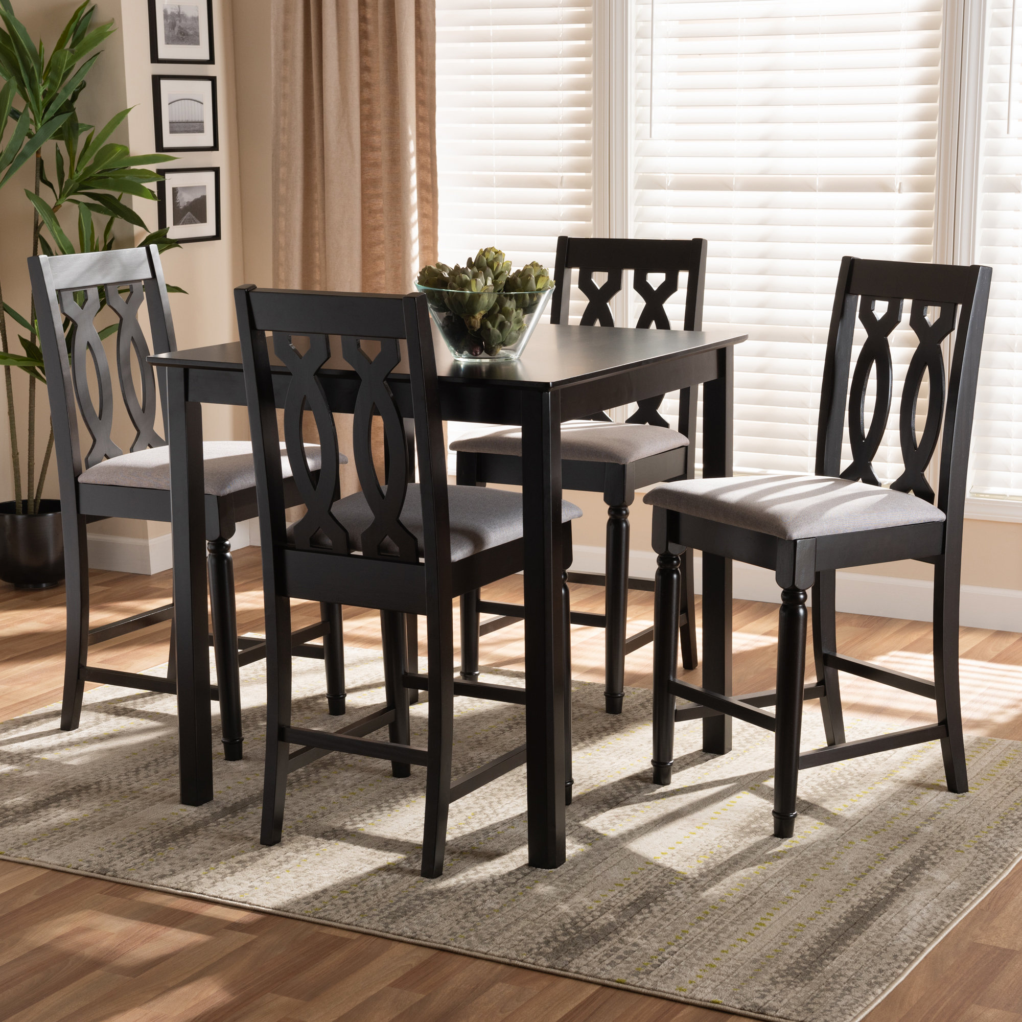 Winston Porter Leatherwood 4- Person Counter Height Dining Set