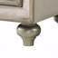 Table de chevet beige en velours