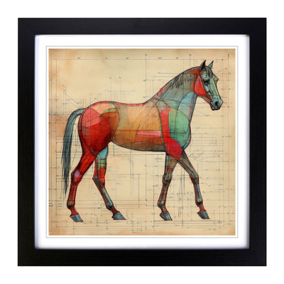 Horse Constructivism - Framed Print