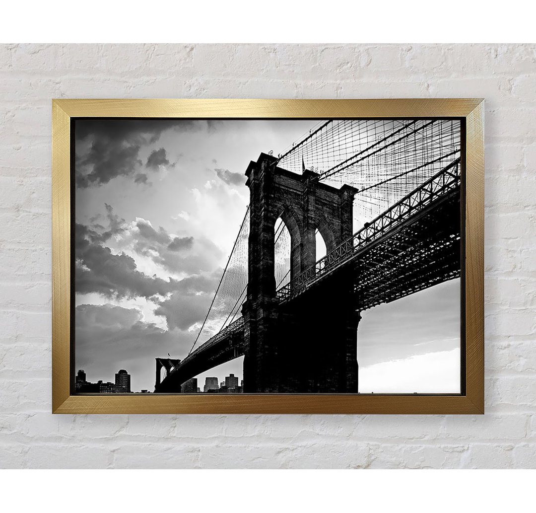 Brooklyn Bridge Sunset B N W - Einzelne Bilderrahmen Kunstdrucke