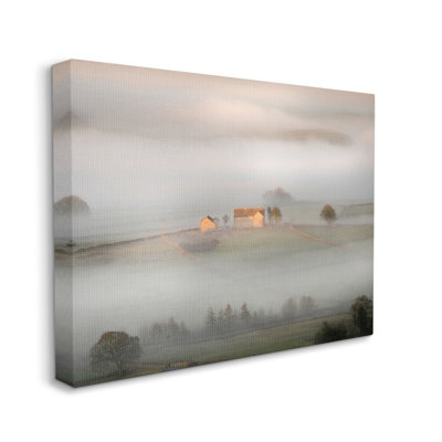 Art mural sur toile Lone Misty Cottage