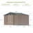 Outdoor Garden Metal Storage Shed with Lockable Double Doors-95054211-94955189