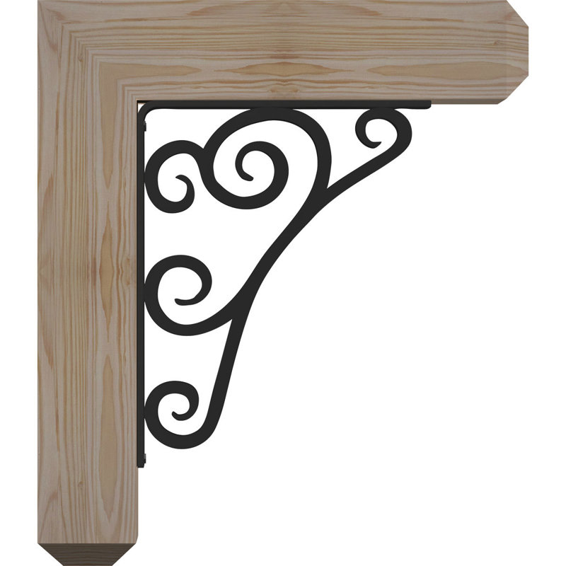 Support triple Ironcrest de 2 po d'épaisseur Tristan, H 16 po x P 14 po, Sapin de Douglas de l 3 1/2 po x T 2 po (lisse)