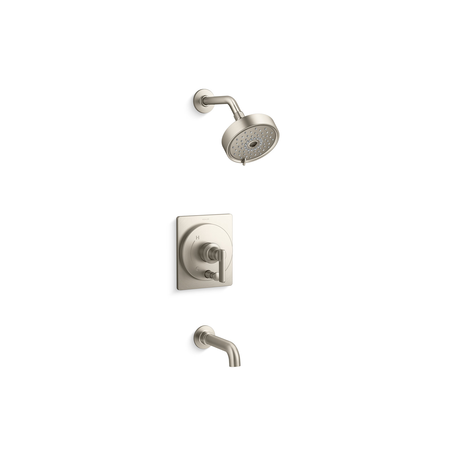Castia by Studio McGee Rite-Temp Bath and Shower Trim Kit 2.5 GPM, Brushed Nickel