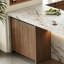 Îlot de cuisine en marbre avec armoire de rangement et lumière DEL, aucun assemblage requis-133665231
