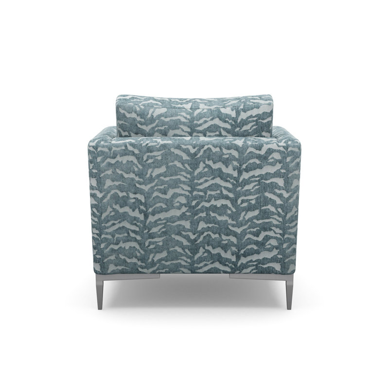 Aiden Accent Chair, Antique Bronze, Tigre Denim