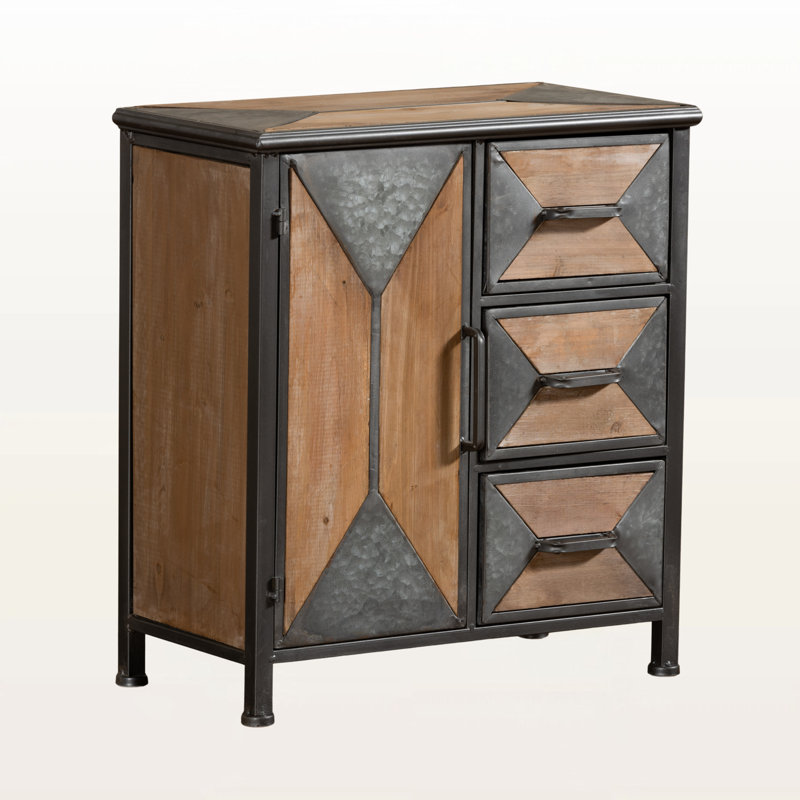 Jimia Solid Wood Accent Cabinet