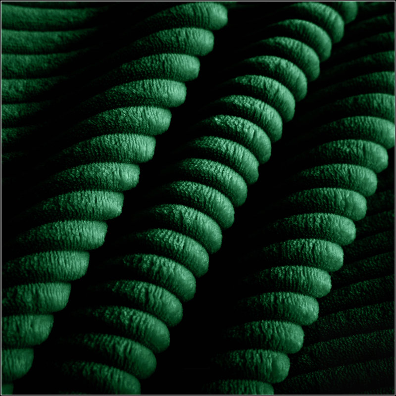 Canapé 4 places avec 2 repose-pieds et 4 coussins de taille, Vert