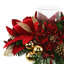 Hydrangea Holiday Candleholder With Ornaments, Pinecones And Bows