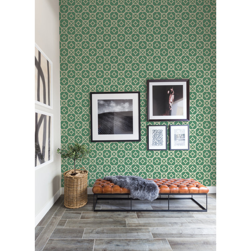Rouleau de papier peint L 33 pi x l 20,5 po Livia, Vert