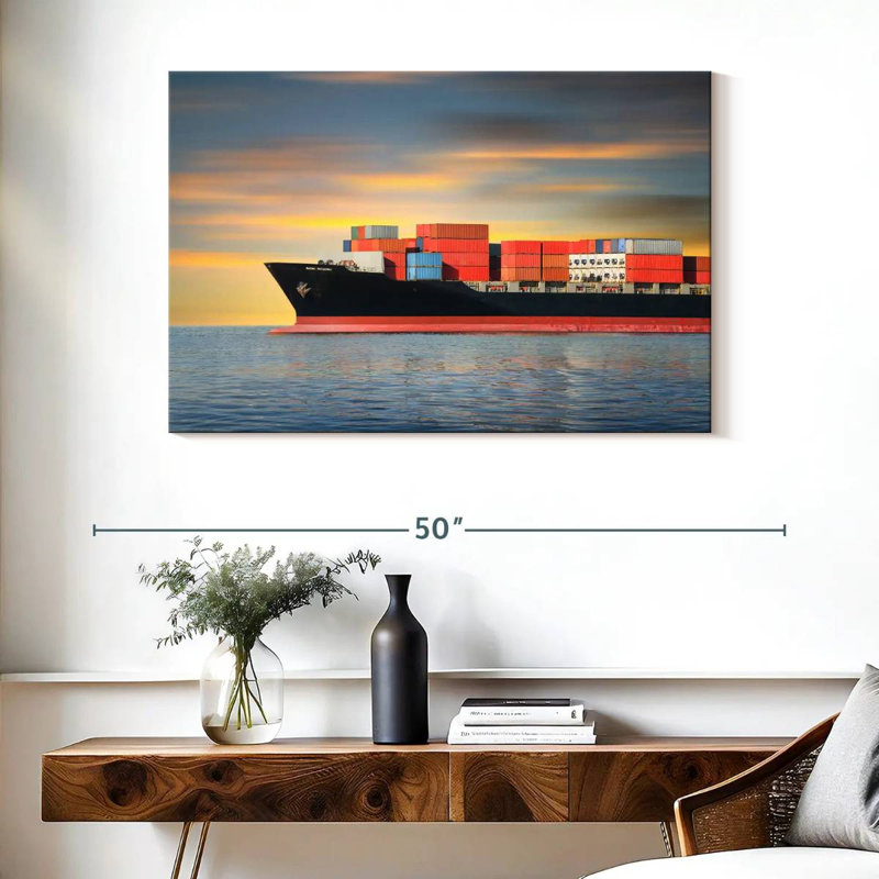 Cargo Ship, 26" H x 39" W