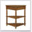 33.8'' Small Triangle Corner Table, Wood Side Table For Compact Spaces With 3 Tiers And Solid Wood Legs, Brown