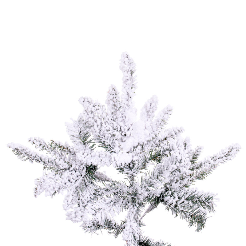 Sapin de Noël blanc givré, H 9 pi