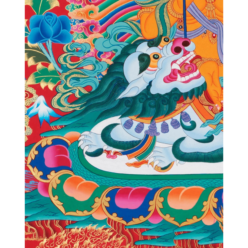 Rouge Dzambala Thangka (Thangka sans brocart)