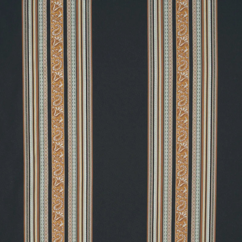 Markova Stripe Fabric, Black