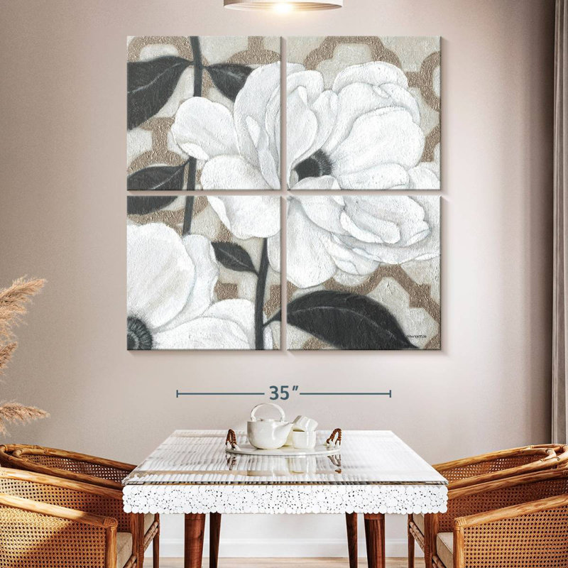Harnek White Petals, 50'' H x 50'' W
