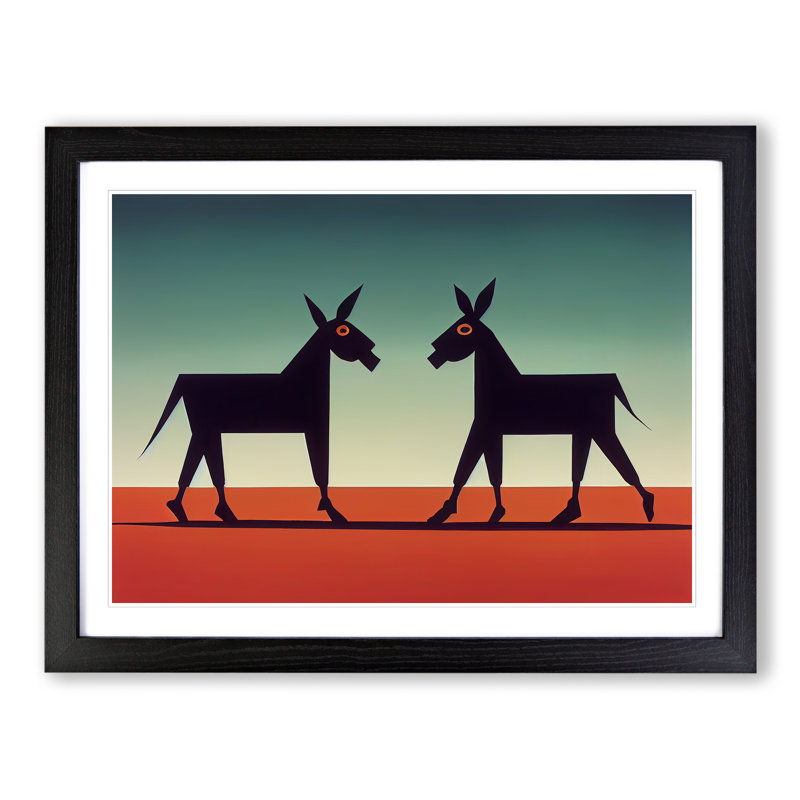 Abstract Donkey Art Vol.2 - Framed Print, Black, 46cm H x 64cm W x 2cm D