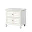 Ensemble de chambre à coucher grand lit 4 pièces Kyna, tête de lit à persiennes courbée, blanc antique-118445257